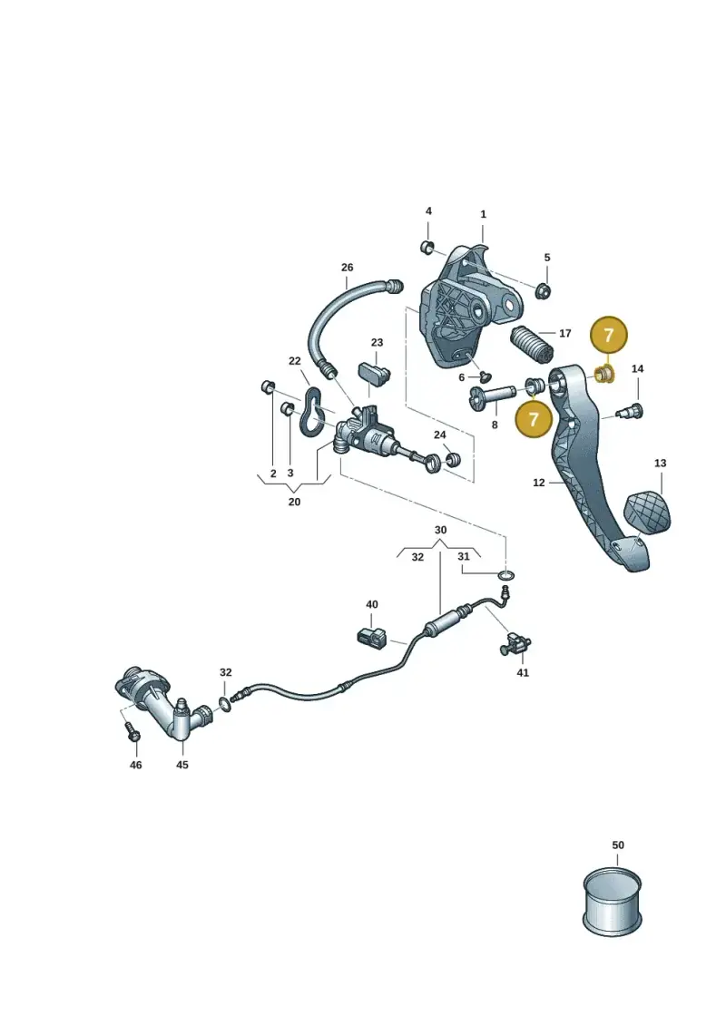 6R0721153B — Volkswagen Taigo (2021-2024) diagram 2f0721000, position 7
