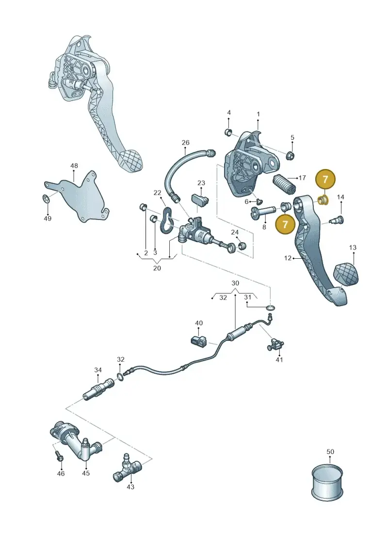 6R0721153B — Volkswagen T-Cross 1,0 (2018-2024) diagram 837721250, position 7