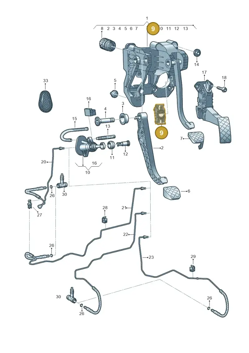 6R0721165A — Volkswagen MAN TGE 55 (2016-2021) diagram 806721600, position 9