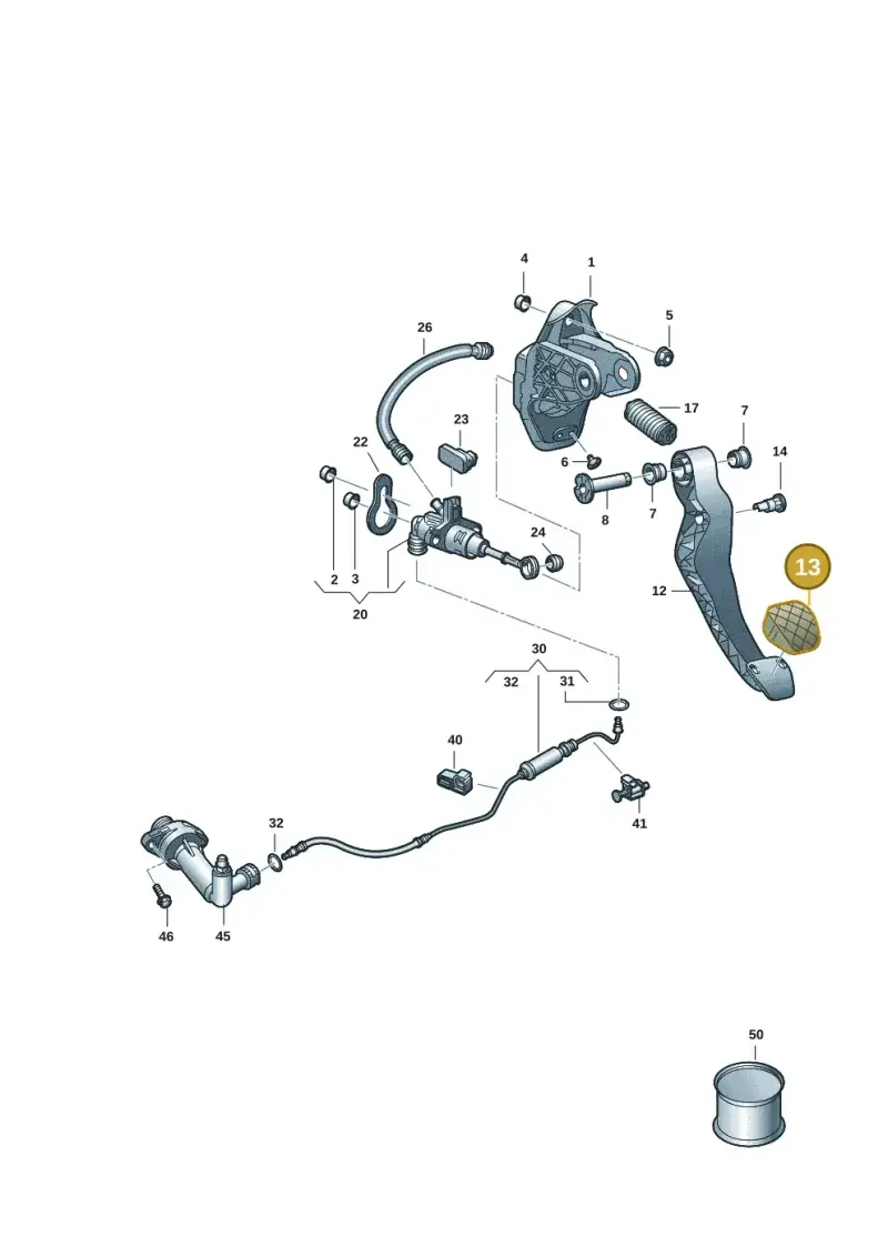 6R0721174A — Volkswagen Taigo (2021-2024) diagram 2f0721000, position 13