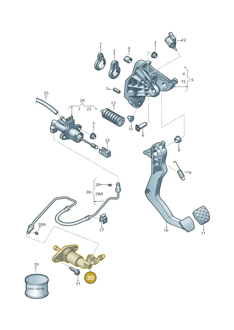 6R0721261C — Volkswagen Polo (2014-2022) diagram 794721250, position 30
