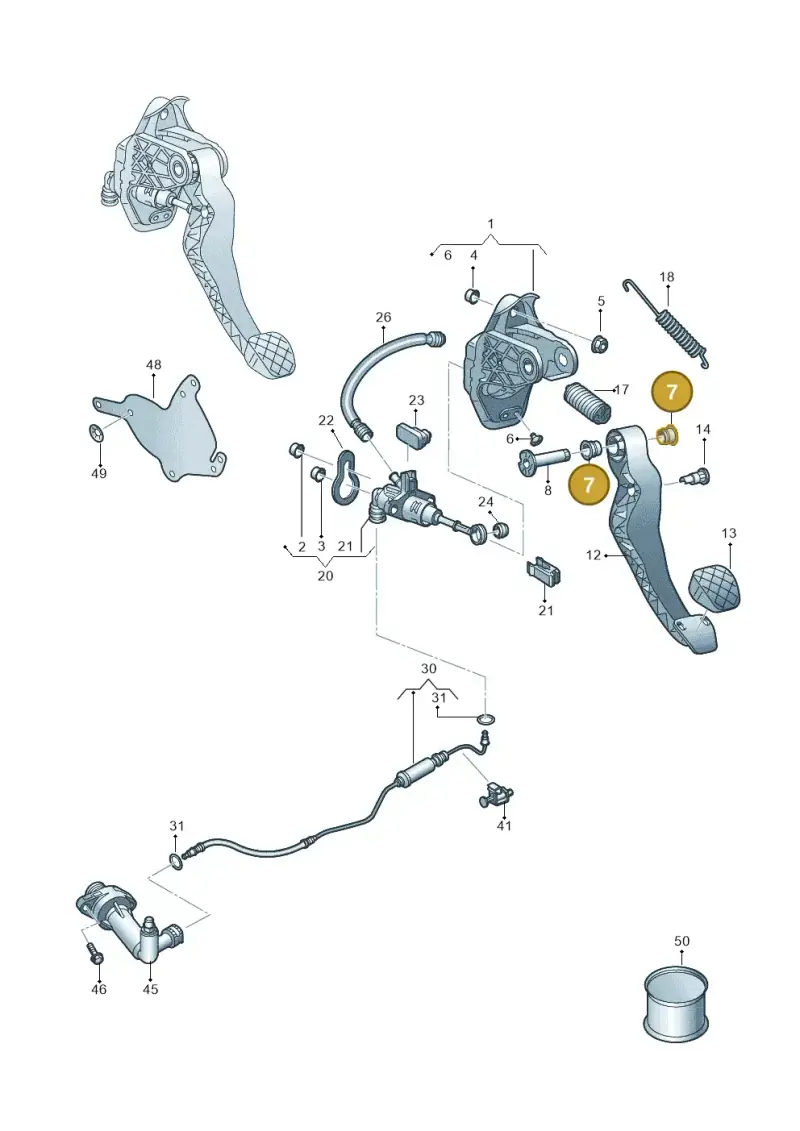 6R0721359 — Volkswagen Polo Vivo (2017-) diagram 495721250, position 7