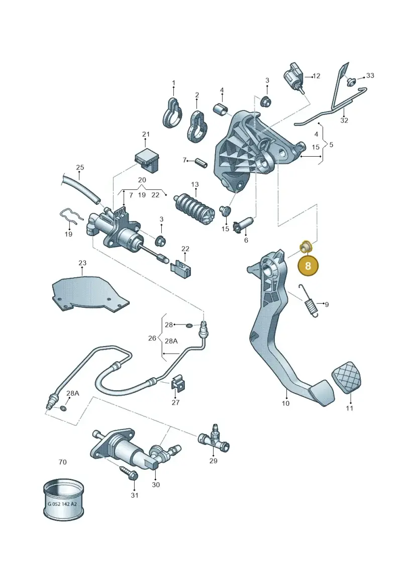 6R0721359 — Volkswagen Polo (2012-2014) diagram 672721250, position 8