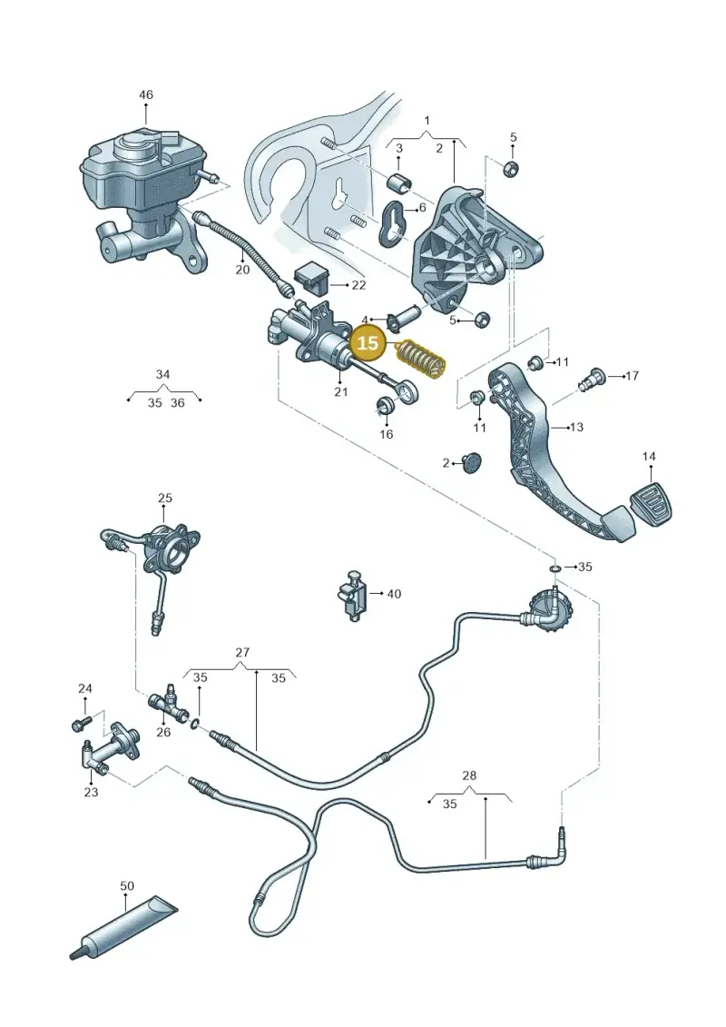 6R0721403 — Audi A1 Sportback (2014-2018) diagram 792721250, position 15