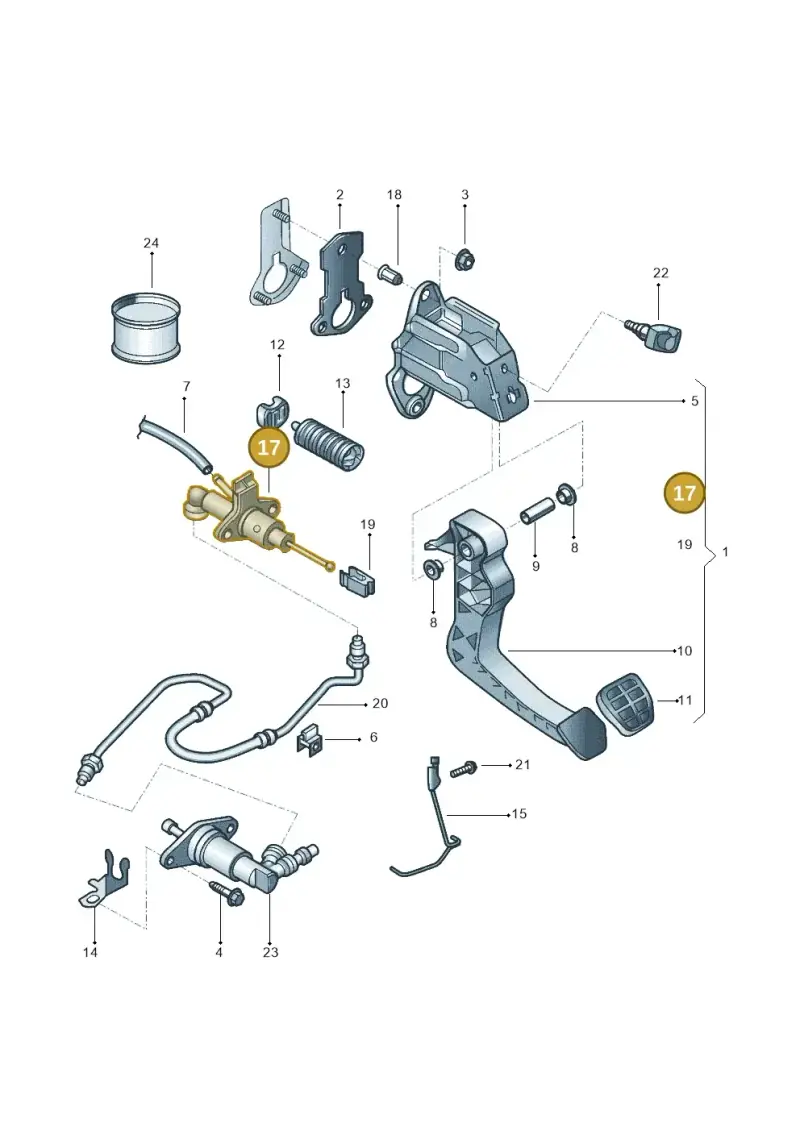 6R0721405D — Volkswagen Crossfox (2014-2021) diagram 558721025, position 17