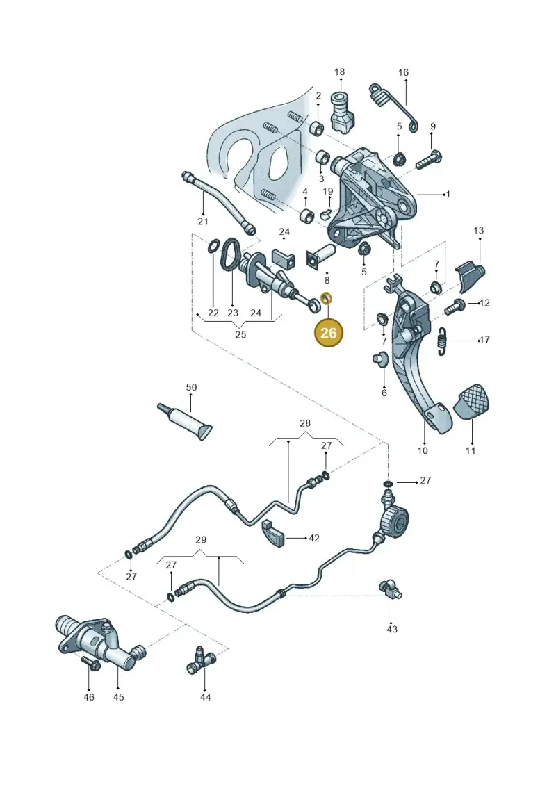 6R0721543 — Volkswagen Golf 1.6 (2015-2019) diagram 867721025, position 26