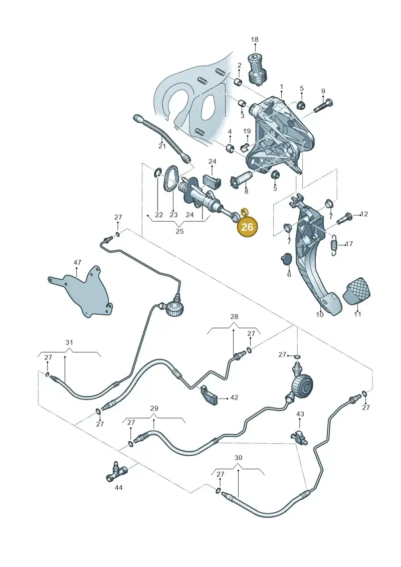 6R0721543 — Volkswagen Tiguan 2.0 4Motion (2017-2024) diagram 884721250, position 26