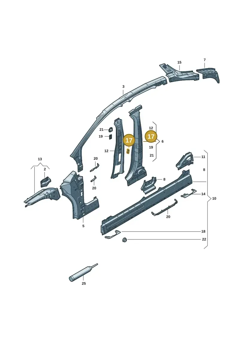 6R0810681 — Volkswagen ID.7 Limousine Pro (2023-) diagram 14b809100, position 17