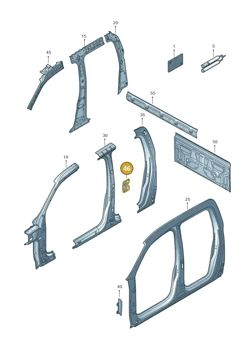 6R0810681 — Volkswagen Amarok twin cab (2022-) diagram 683809500, position 46