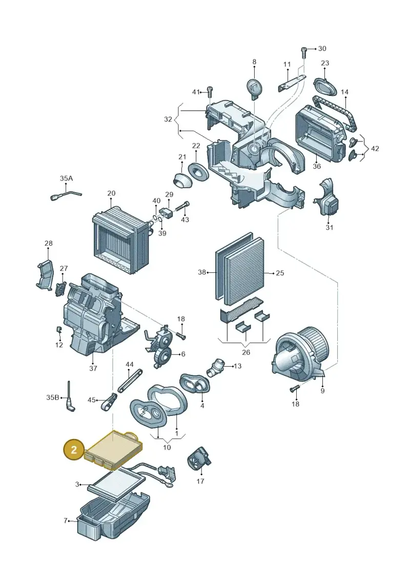 6R0819031 — Volkswagen Polo (2011-2014) diagram 253820100, position 2