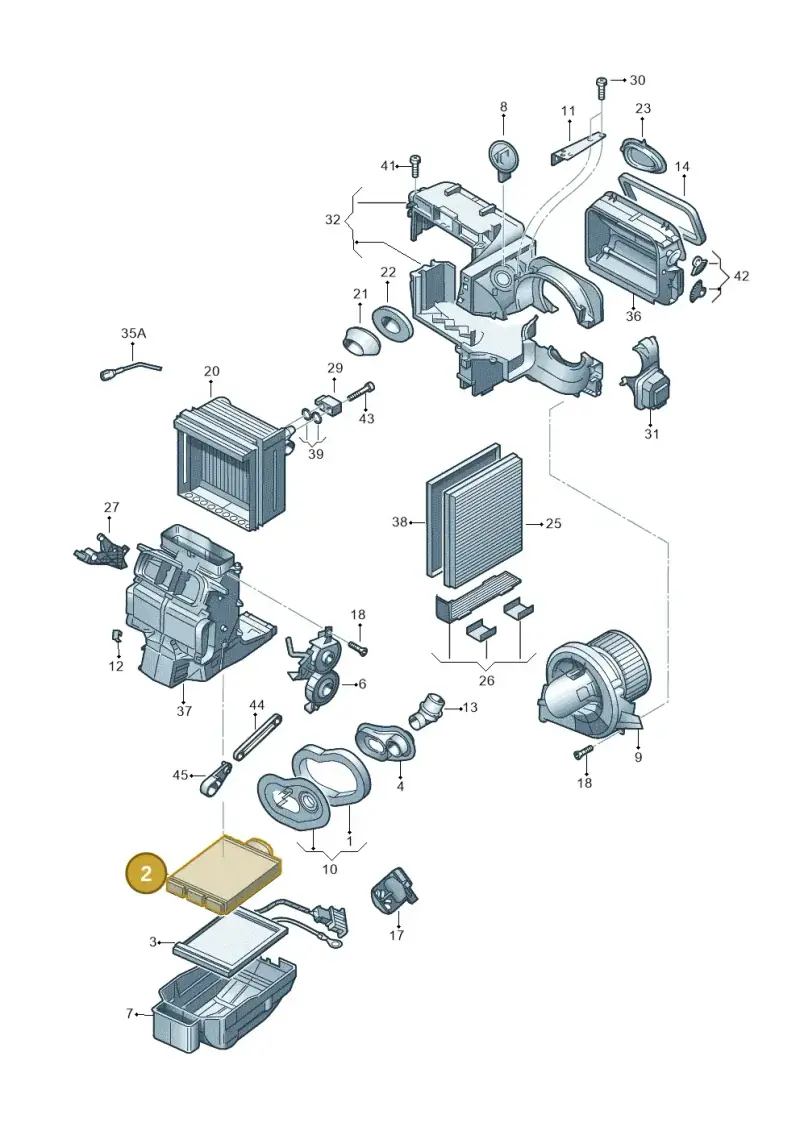 6R0819031 — Volkswagen Polo (2012-2014) diagram 747820100, position 2