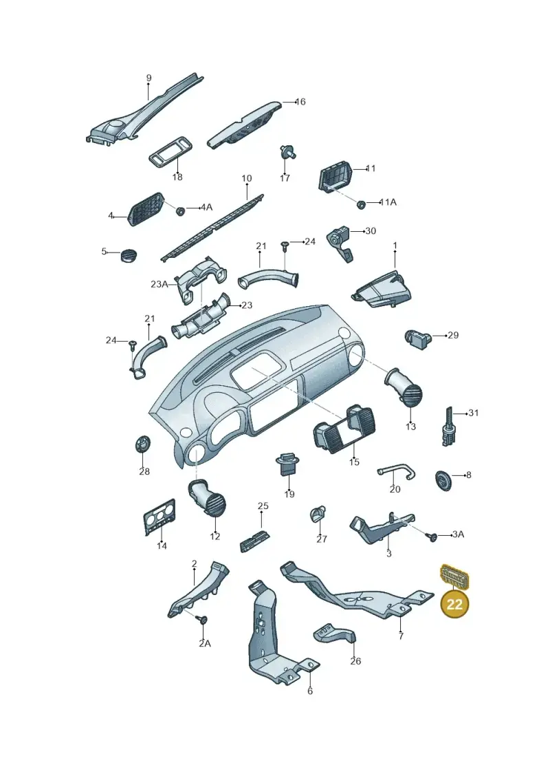 6R0819465A — Volkswagen Beetle (2016-2019) diagram 715819300, position 22