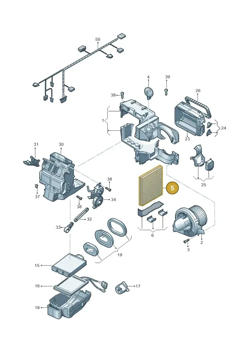 6R0819653 — Volkswagen Polo 1.4 BlueMotion (2014-2017) diagram 773819100, position 5