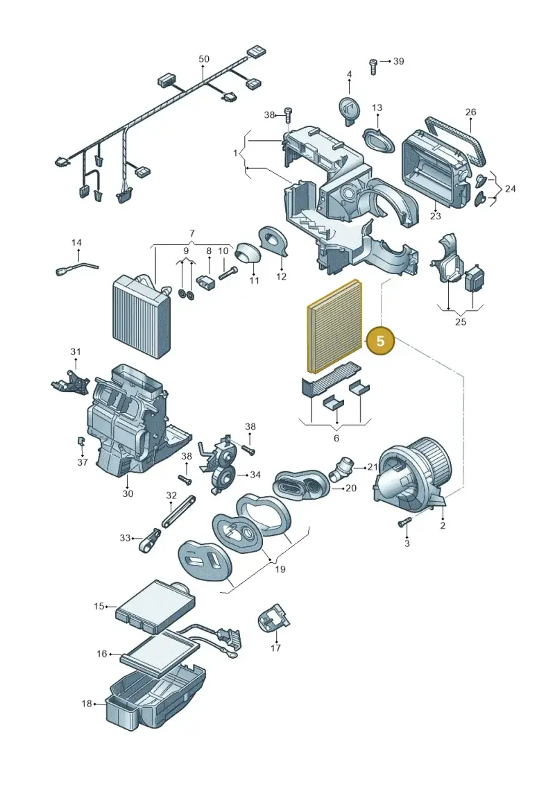 6R0820367 — Volkswagen Polo Vivo (2017-) diagram 773820100, position 5