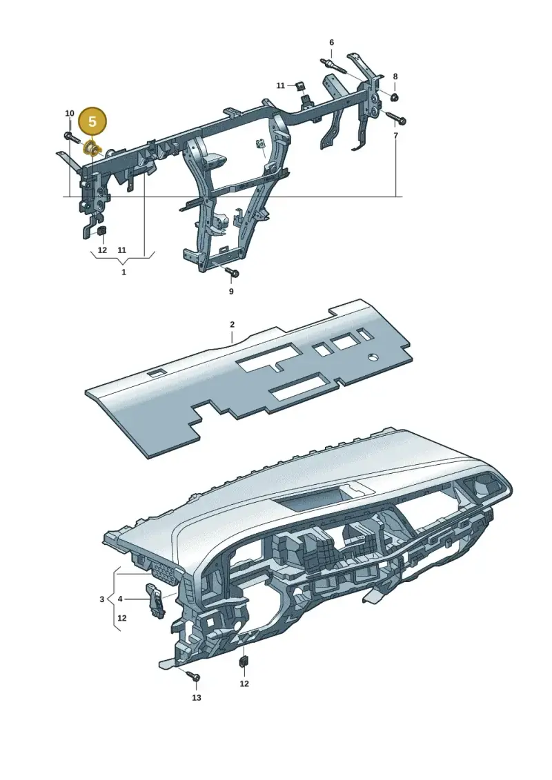 6R0857049 — Volkswagen Multivan (2021-) diagram 7t0857000, position 5