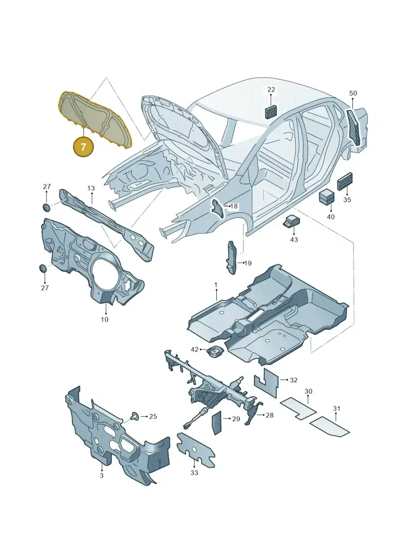 6R0863831B — Volkswagen Polo 1.6 (2013-2022) diagram 766863210, position 7
