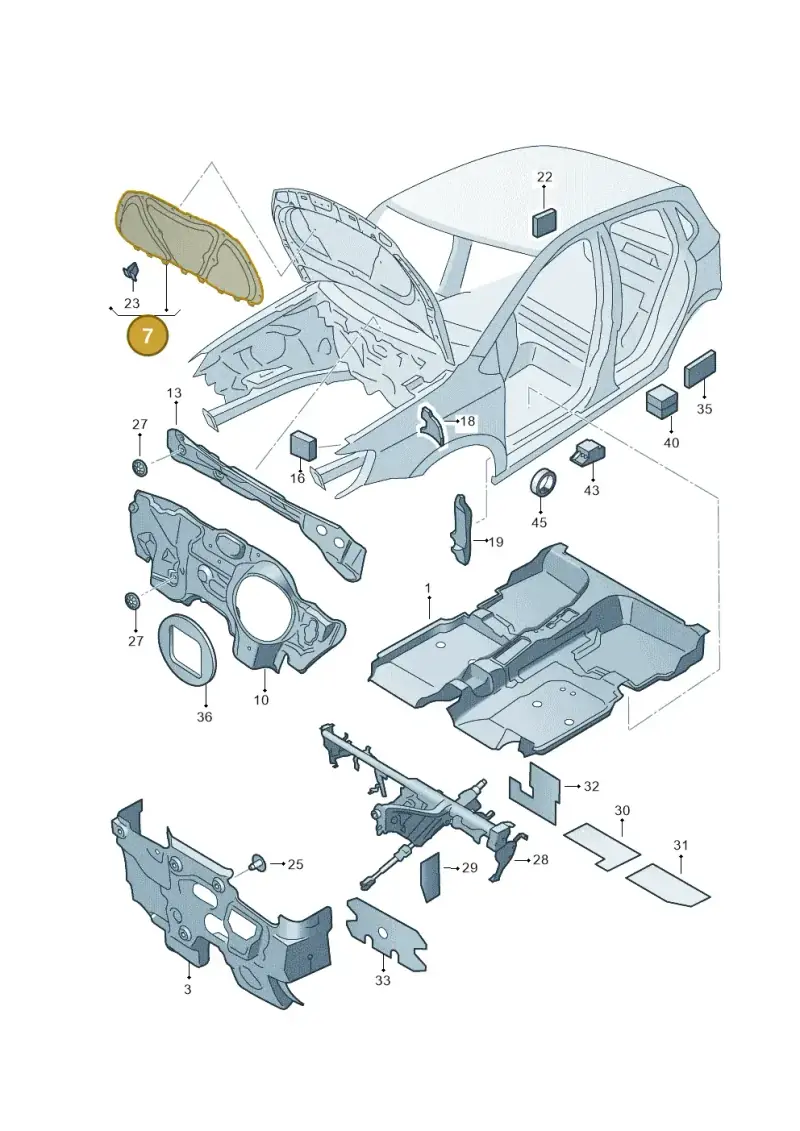 6R0863831B — Volkswagen Polo (2014-2022) diagram 794863200, position 7