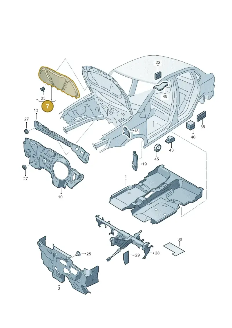 6R0863831B — Volkswagen Polo 1.6 (2015-2020) diagram 873863200, position 7