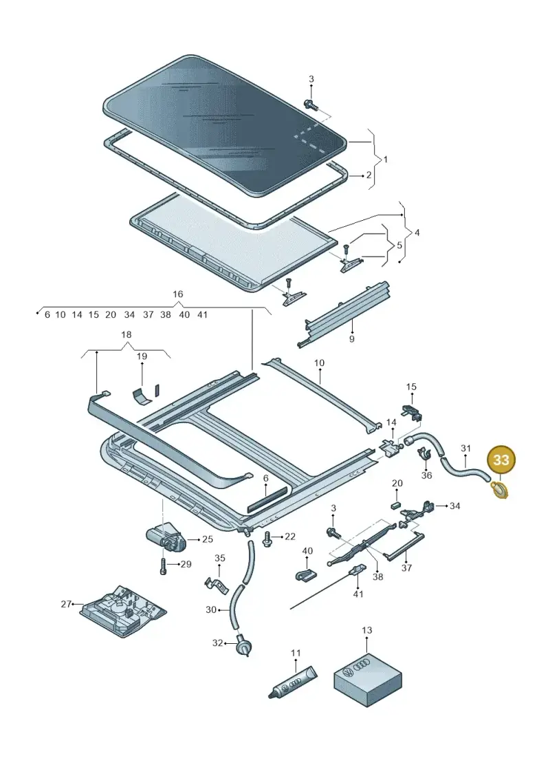 6R0877345 — Volkswagen New Passat (2015-2022) diagram 691877000, position 33