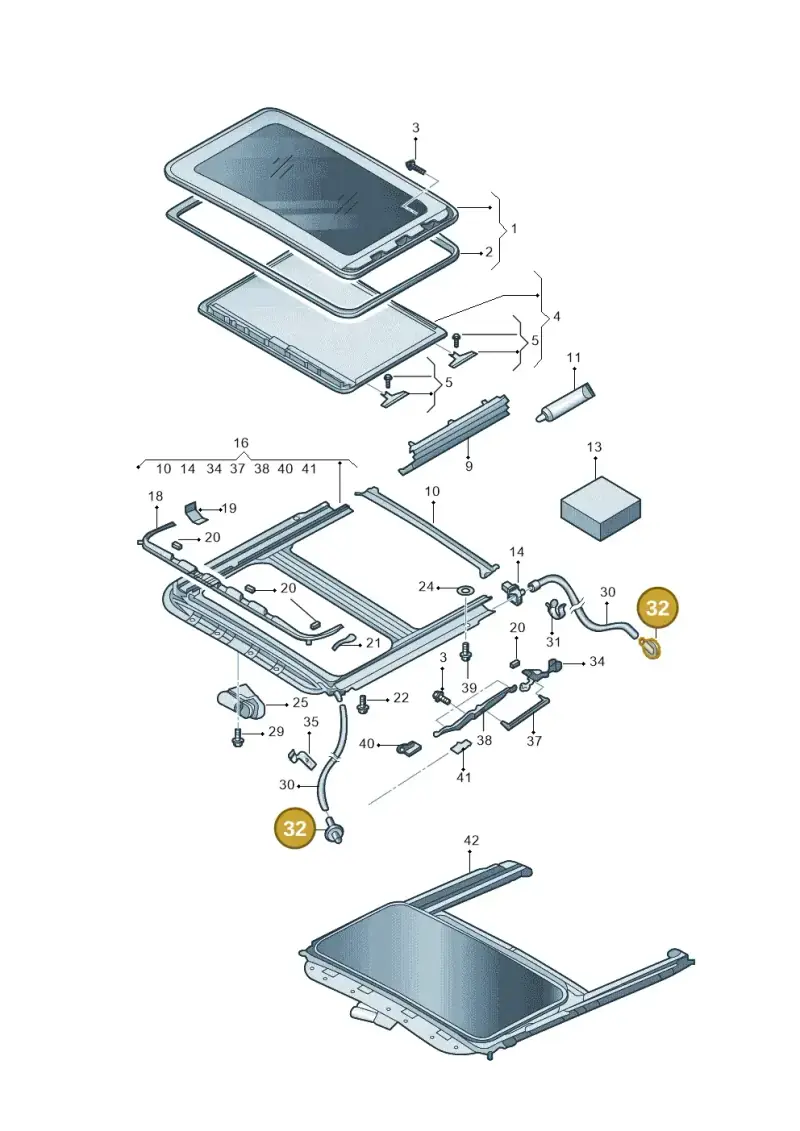 6R0877345 — Volkswagen Bora (2015-) diagram 860877010, position 32