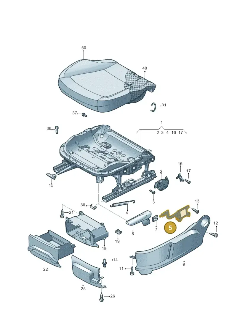 6R0881092 — Volkswagen Polo Vivo (2017-) diagram 495881000, position 5