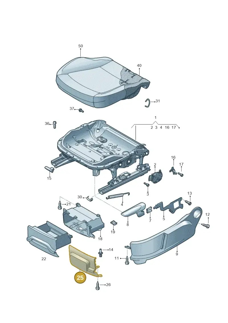 6R0881097B82V — Volkswagen Polo Vivo (2017-) diagram 495881000, position 25