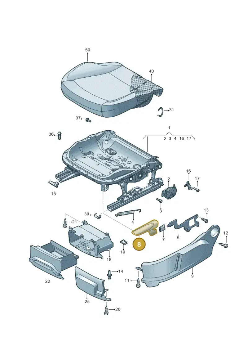 6R0881253A82V — Volkswagen Polo Vivo (2017-) diagram 495881000, position 8