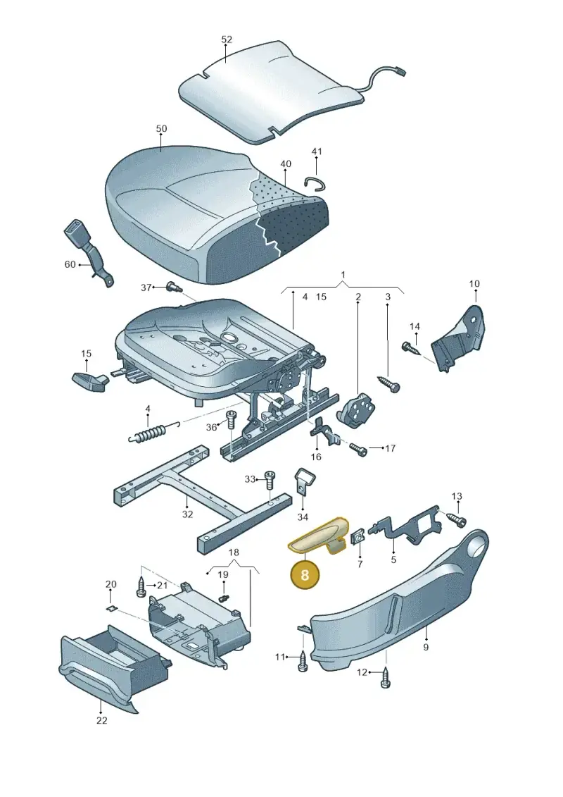 6R0881253A82V — Volkswagen Caddy Maxi Kombi (2010-2015) diagram 690881030, position 8