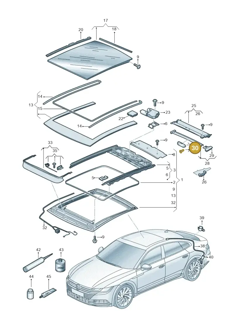 6R0898924 — Volkswagen Arteon (2017-2023) diagram 828877000, position 30