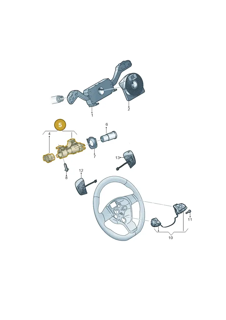 6R0905851F — Volkswagen Amarok twin cab (2016-2022) diagram 861953500, position 5