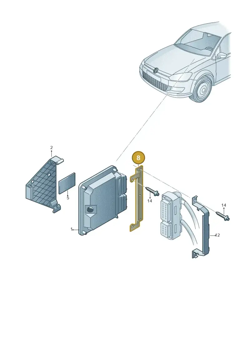 6R0907269 — Volkswagen Polo (2012-2014) diagram 747906200, position 8