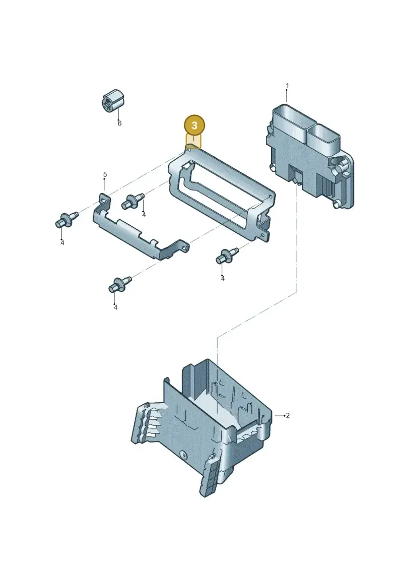 6R0907269 — Volkswagen Jetta (2014-2017) diagram 789906020, position 3