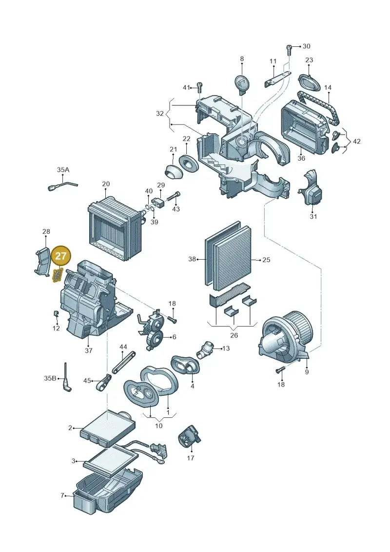 6R0907511C — Volkswagen POLO CLASSIC       "ZA"05> (2005-) diagram 253820100, position 27