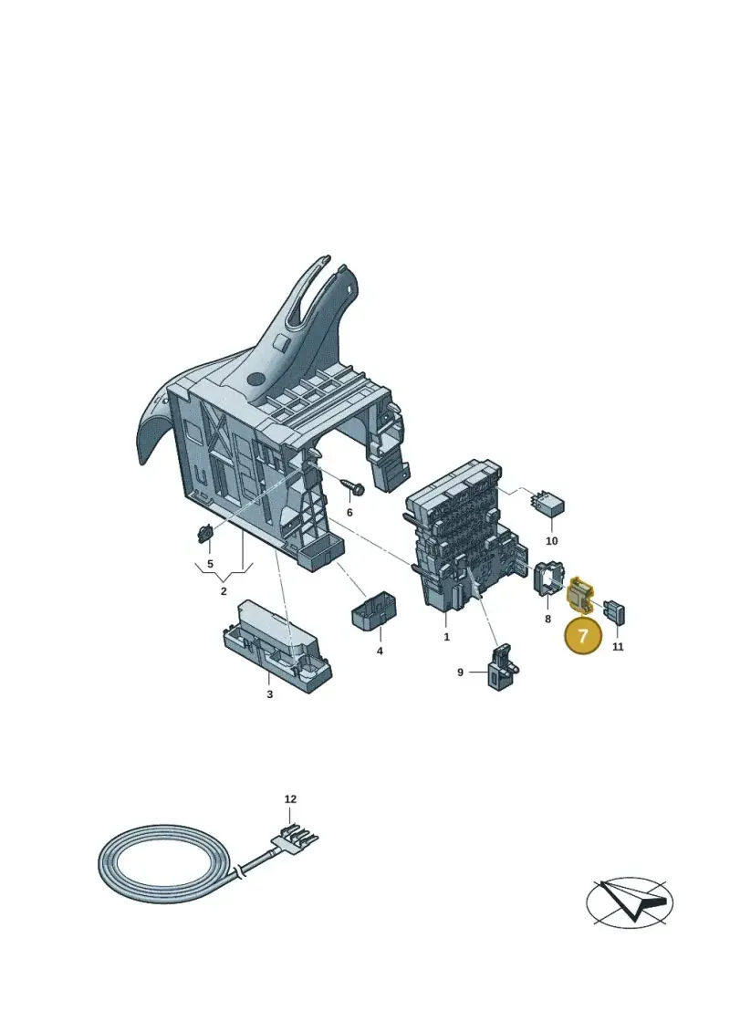 6R0937530 — Volkswagen Taigo (2021-2024) diagram 2f0937000, position 7