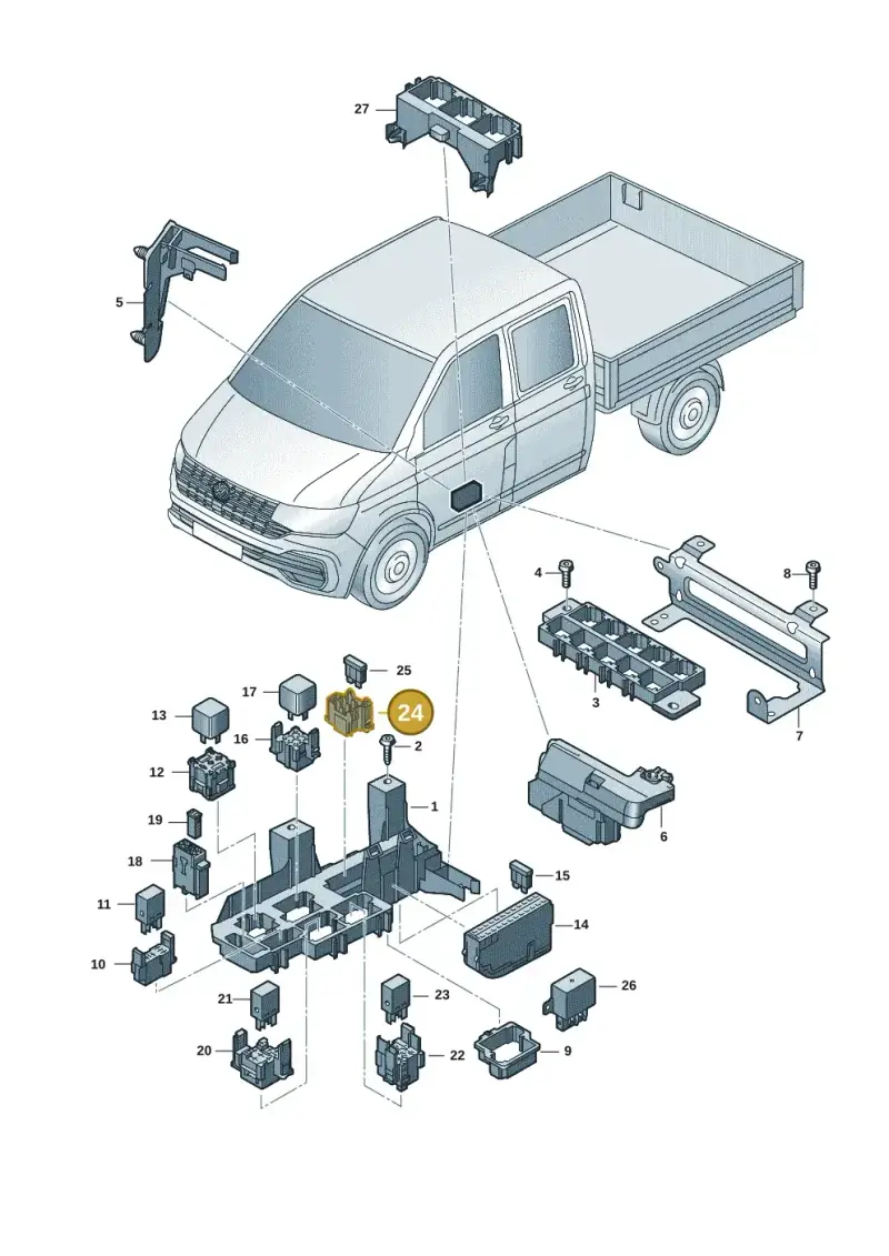 6R0937530A — Volkswagen Single-cab transp. (2019-2024) diagram 7fp937010, position 24