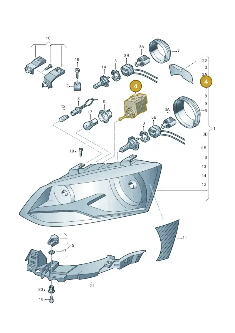 6R0941295 — Volkswagen Ameo 1,0 (2016-2020) diagram 794941100, position 4