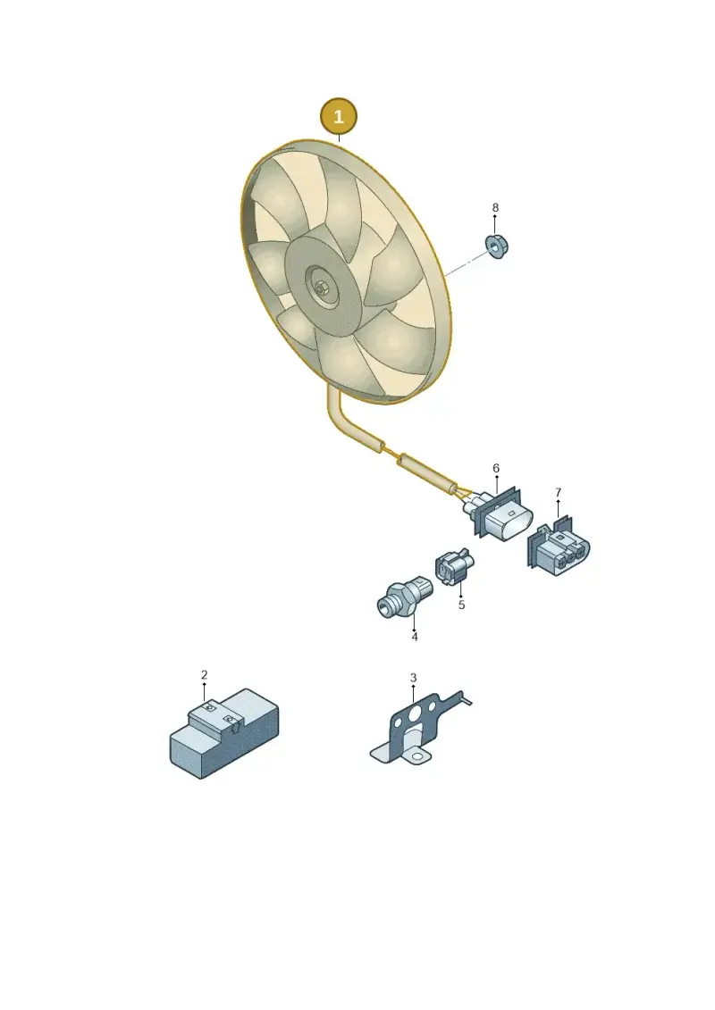 6R0959455D — Volkswagen Polo (2009-2014) diagram 677959500, position 1