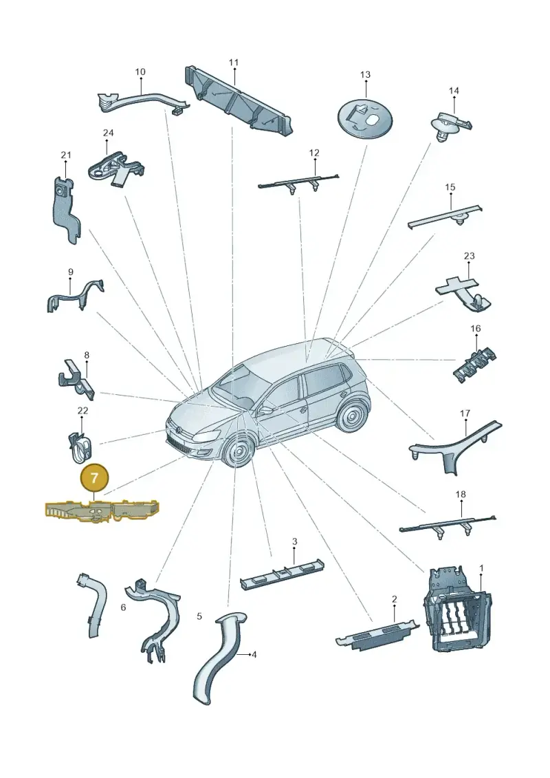 6R0971615Q — Volkswagen Polo Vivo (2017-) diagram 794972050, position 7