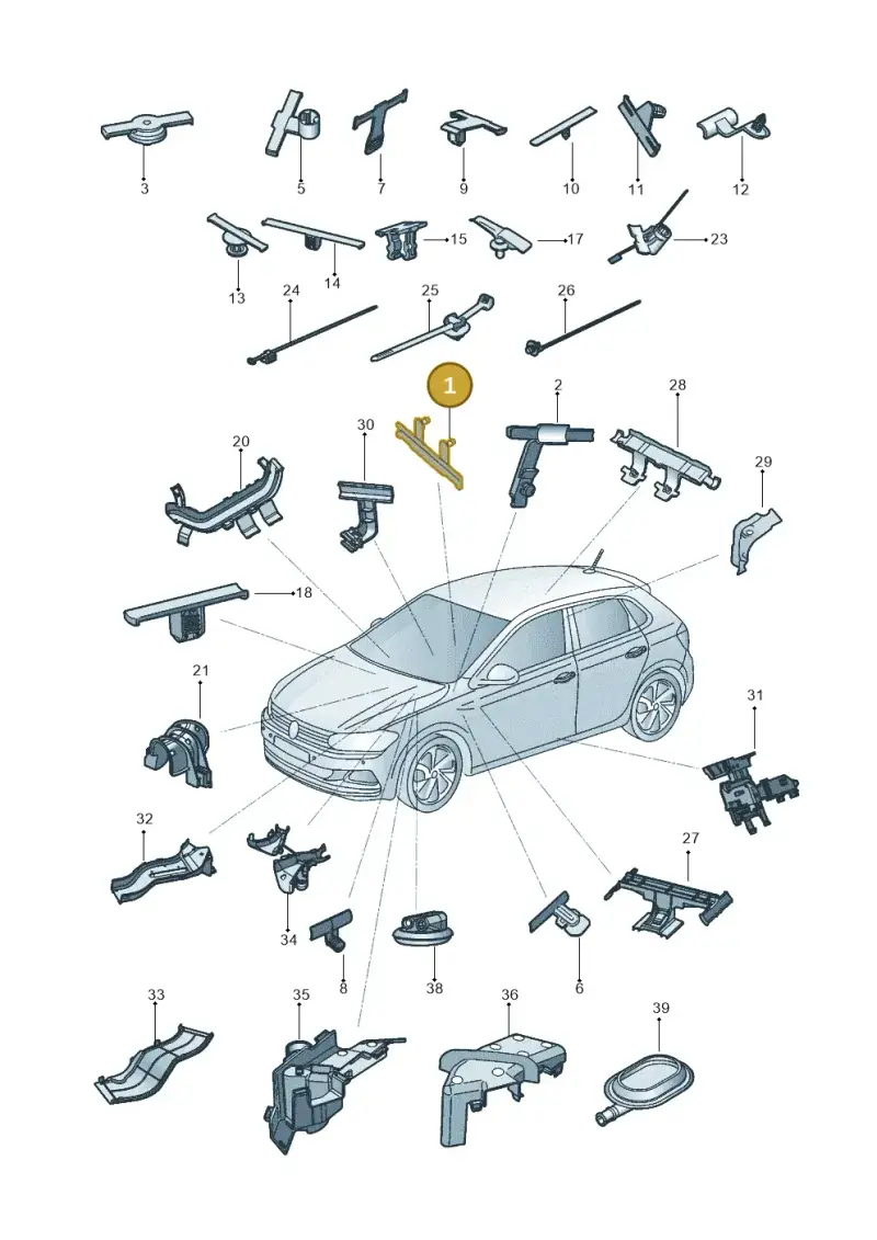 6R0971822 — Volkswagen Polo Track (2023-) diagram 602971830, position 1