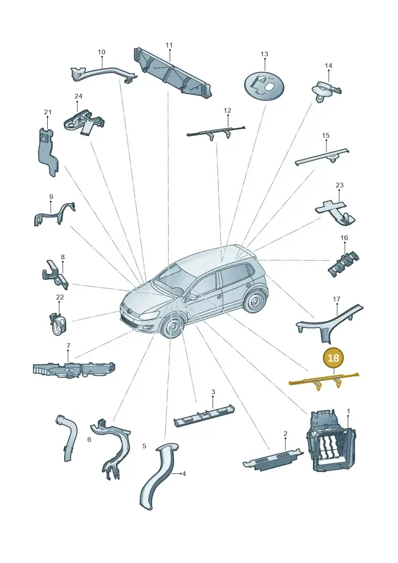 6R0971822 — Volkswagen Polo Vivo (2017-) diagram 794972050, position 18