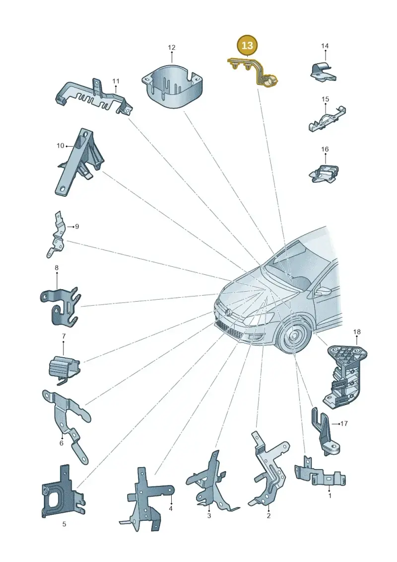 6R0971845K — Volkswagen Polo 1.4 BlueMotion (2014-2017) diagram 773971500, position 13