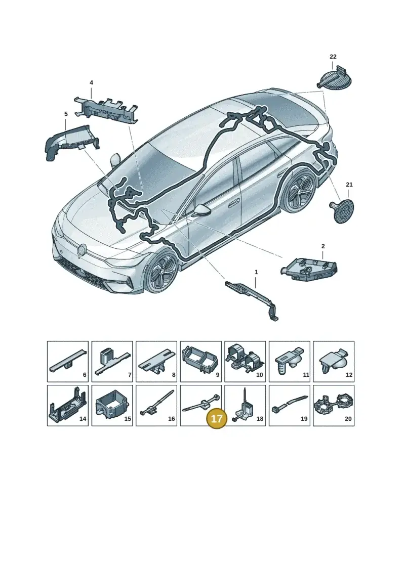 6R0971848B — Volkswagen ID.7 Limousine Pro (2023-) diagram 14b972001, position 17