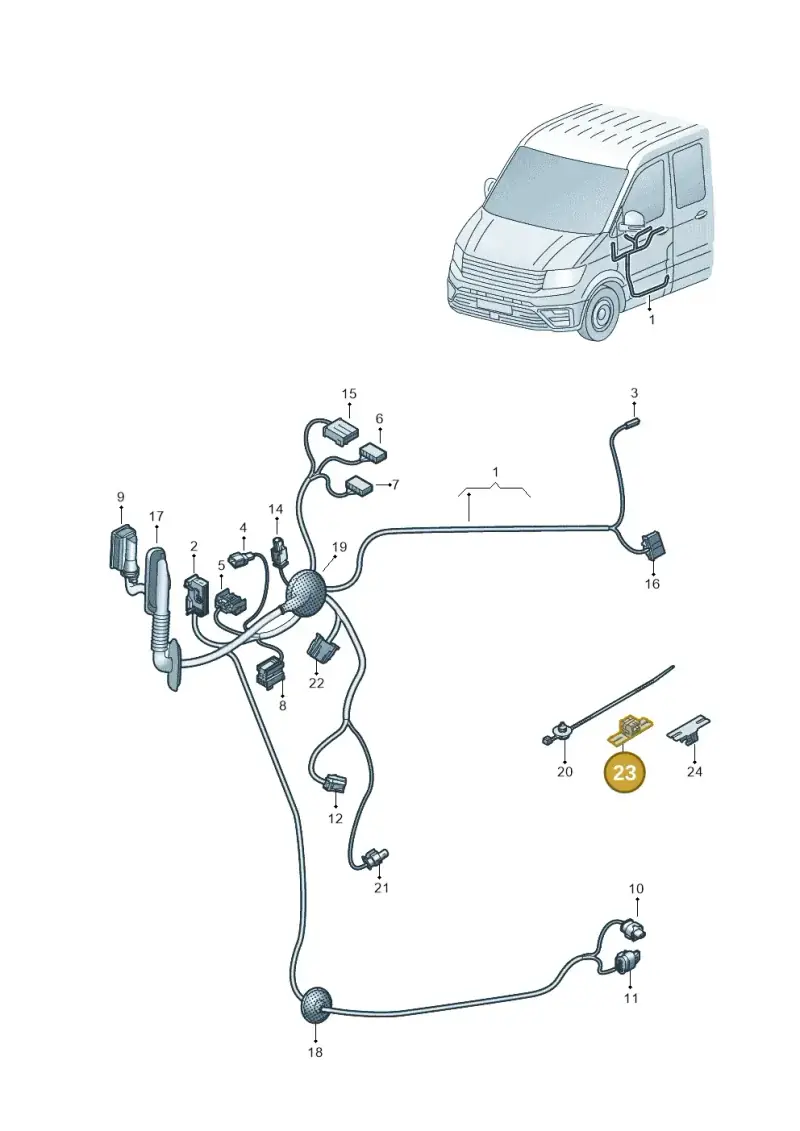 6R0971930 — Volkswagen E-Crafter 35 (2018-2024) diagram 807972330, position 23
