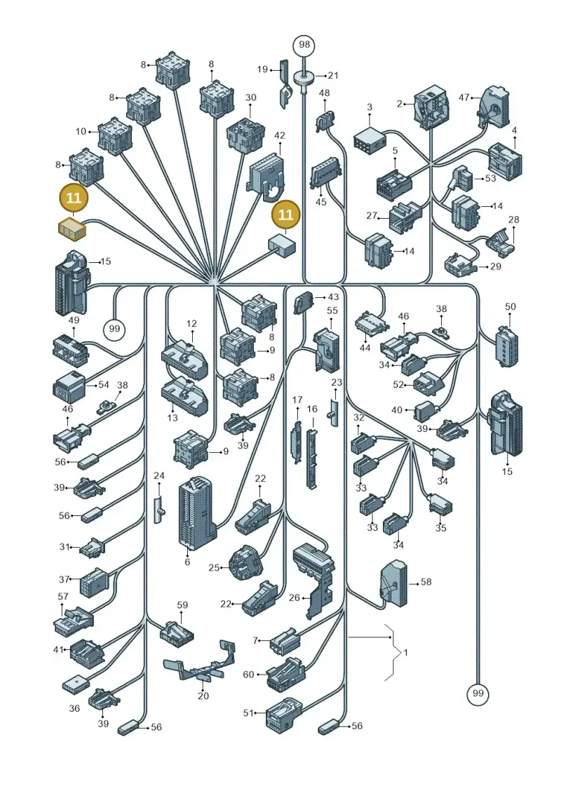 6R0971959A — Volkswagen Polo (2012-2014) diagram 672971830, position 11