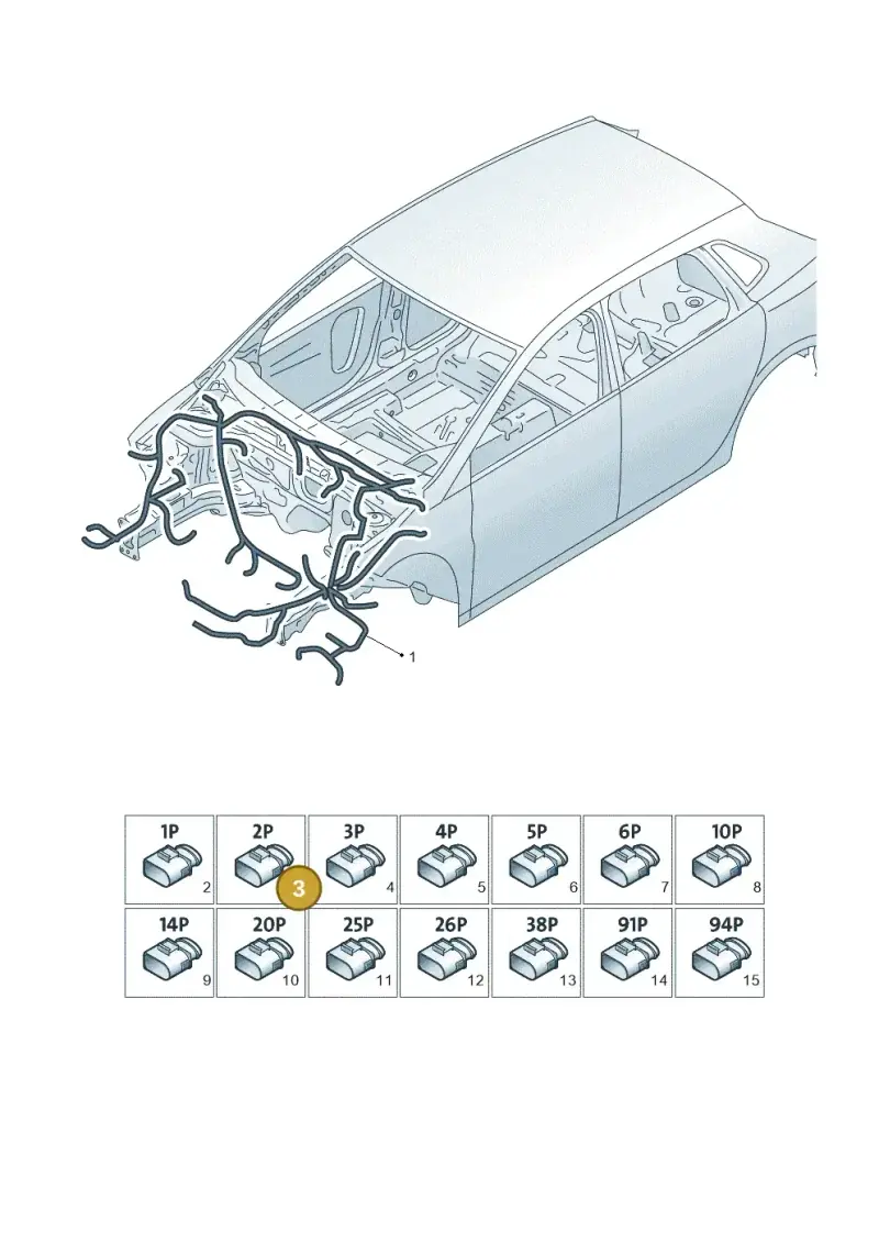 6R0971959A — Volkswagen Polo 1.0 BlueMotion (2017-2024) diagram 837971800, position 3