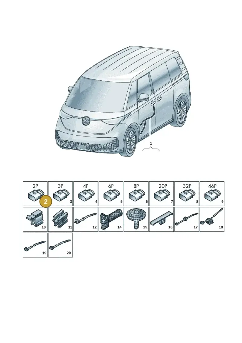 6R0973323 — Volkswagen ID.Buzz (2022-) diagram 15a972300, position 2