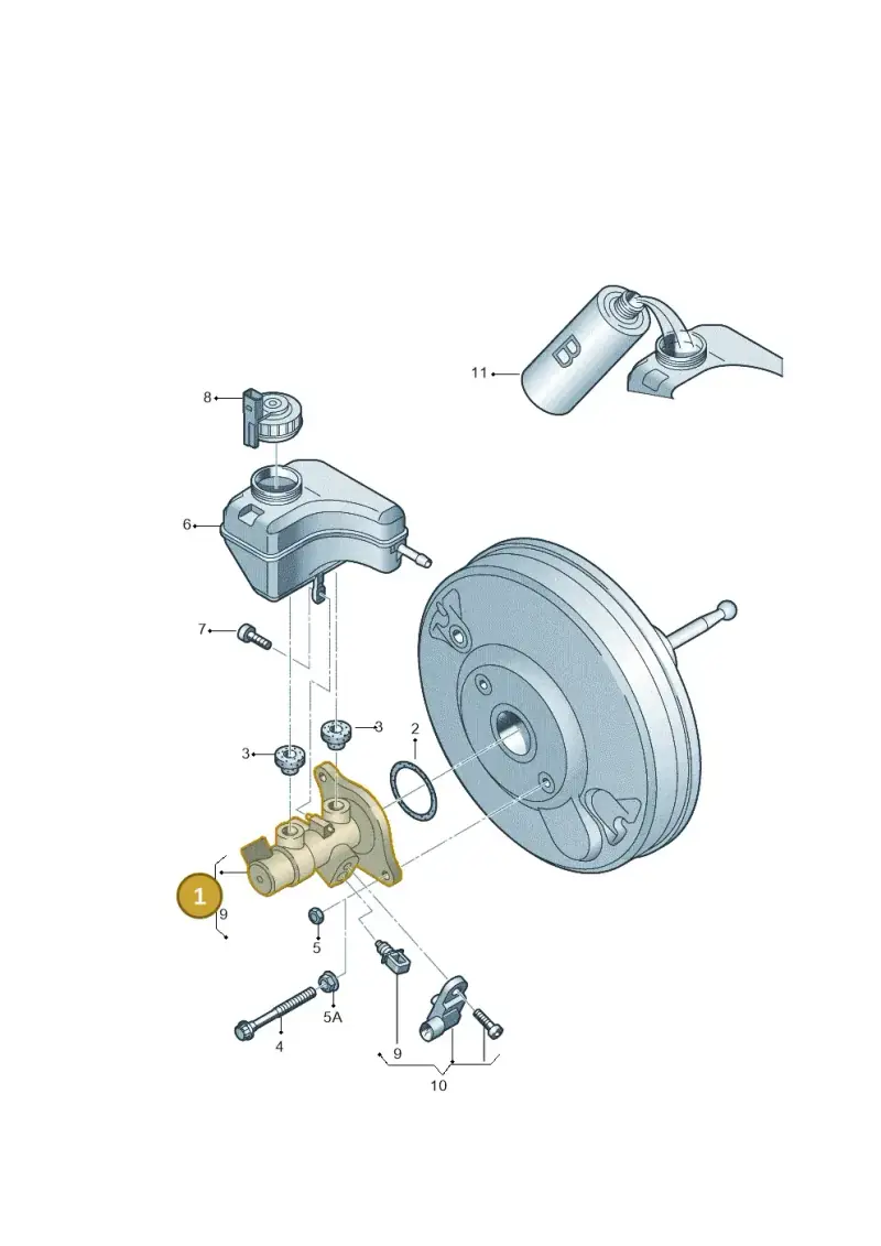 6R1611019F — Volkswagen New Polo (SVW) (2010-2019) diagram 460611100, position 1