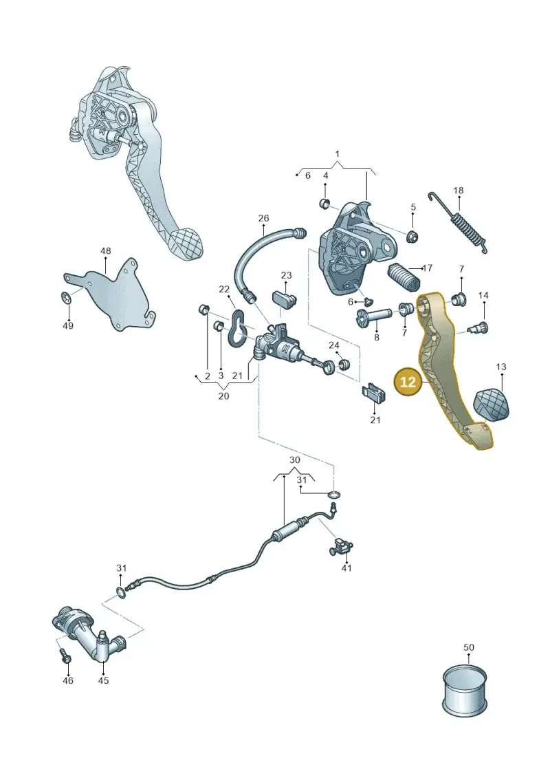 6R2721318A — Volkswagen Polo Vivo (2017-) diagram 495721250, position 12