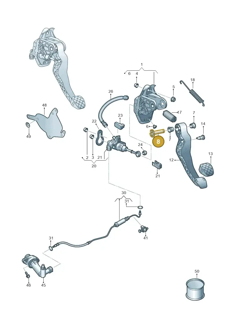 6R2721325A — Volkswagen Polo Vivo (2017-) diagram 495721250, position 8