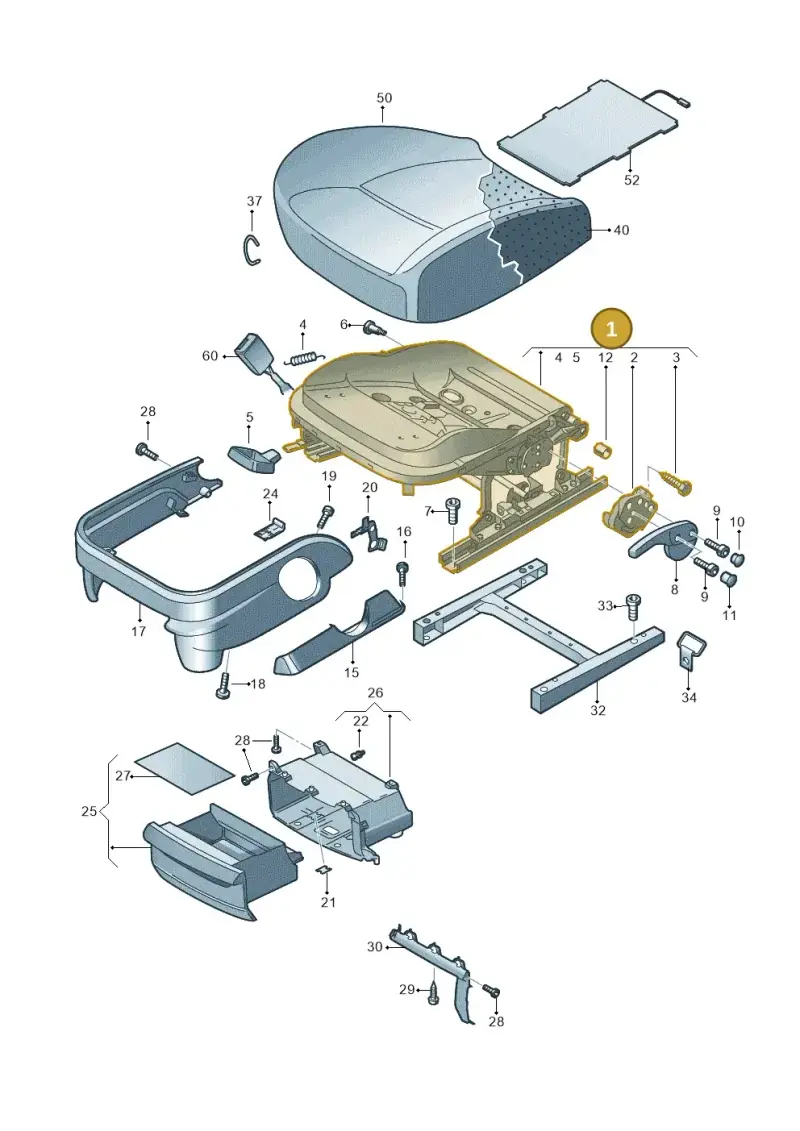 6R3881106L — Volkswagen Caddy kombi (2015-2020) diagram 690881000, position 1